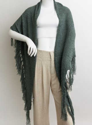 Susan Cozy Tassel Knit Wrap scarf