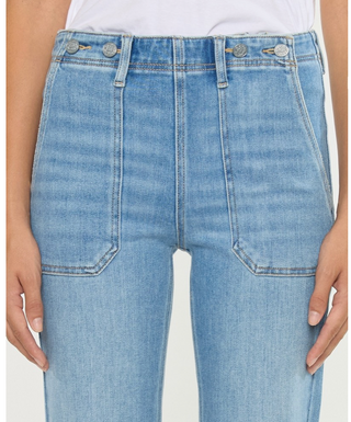 Open Packet High Rise Wide Flare Jeans