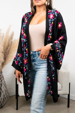Elsa Flower Embroidered Cardigan