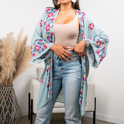 Elsa Flower Embroidered Cardigan