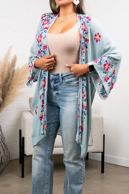 Elsa Flower Embroidered Cardigan