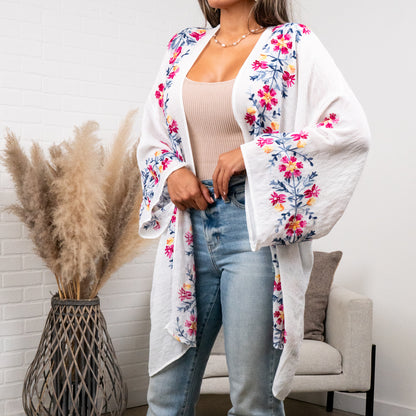 Elsa Flower Embroidered Cardigan