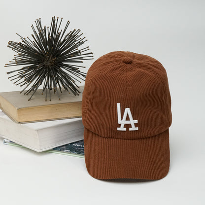 Los Angeles Adjustable Strap Baseball Cap | One size fist most | LA Logo Corduroy