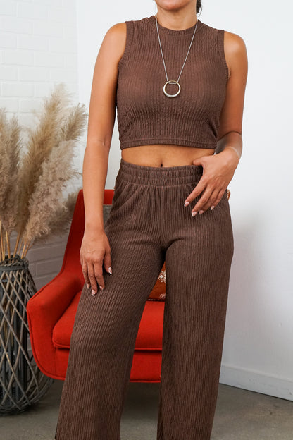 Lauren Crinkled Plisse 2pc Loungewear Set