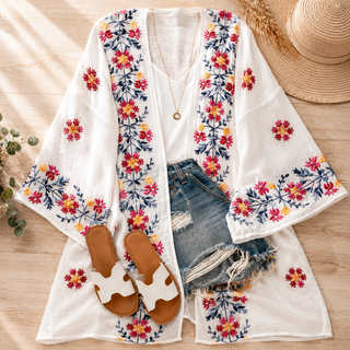 Elsa Flower Embroidered Cardigan