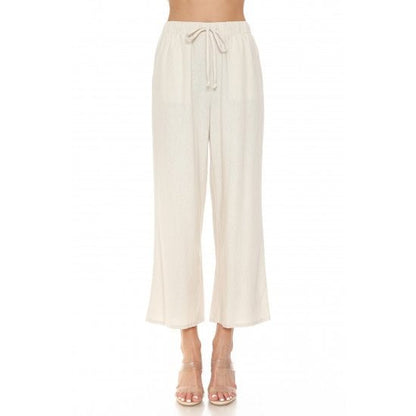 Linen crop pants