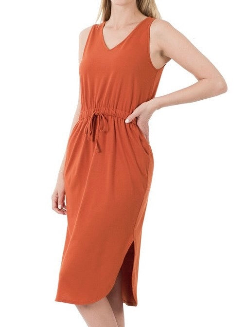 Brooke Side Pockets Sleeveless Dress | Mango