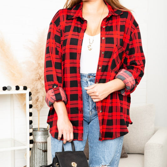 Regi Super soft comfy Plaid button up