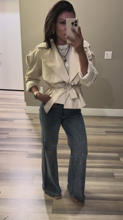 Crystal FLARE High-Waisted Sparkle Jeans Must Have 32" Inseam