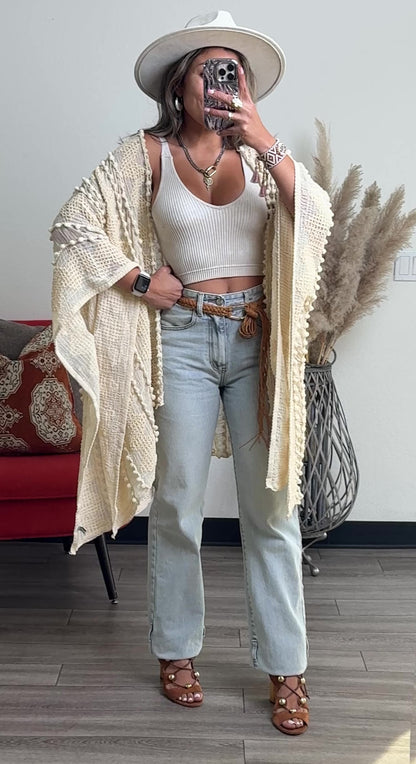 Leesa Boho chevron Lightweight kimono