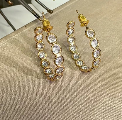 Harper Rhinestone Hoops